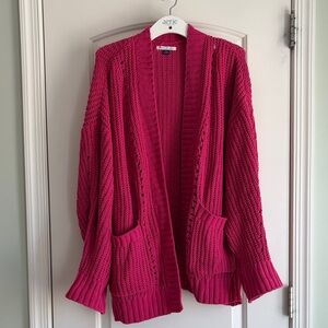 American Eagle Outfitters Women's Bold Pink Cardigan